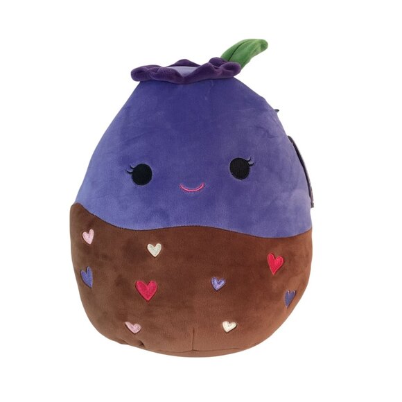 Squishmallows Bluby Chocolate Dipped Blueberry Plush 10" Valentine Hearts NWT - Picture 1 of 8